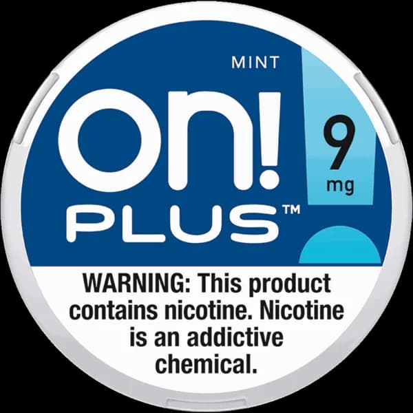 on! PLUS Mint 9mg nicotine pouch can (image: Northerner product page)