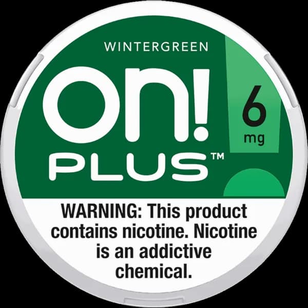 on! PLUS Wintergreen 6mg nicotine pouch can (image: Northerner product page)