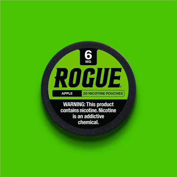 Rogue Apple 6mg nicotine pouch can (image: official brand site)