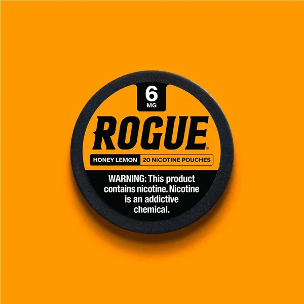 Rogue Honey Lemon 6mg nicotine pouch can (image: official brand site)