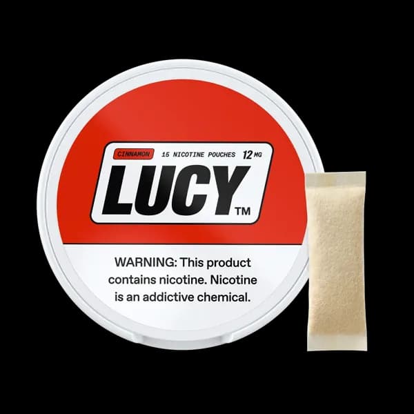 Lucy Cinnamon 12mg nicotine pouch can (image: official brand site)