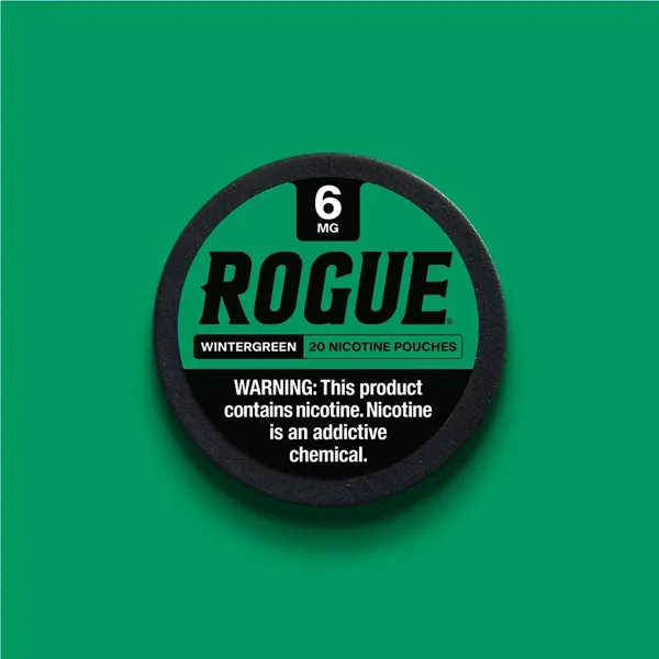 Rogue Wintergreen 6mg nicotine pouch can (image: official brand site)