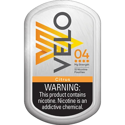 VELO Citrus 4mg nicotine pouch can (image: Prilla product page)